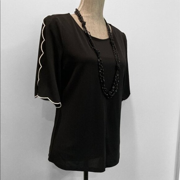 CALVIN Klein Black Short Sleeve Top - Picture 6 of 14